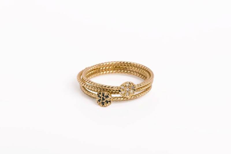 Diamant-Stapelringe, Diamant-Ring-Set, Zierliche Ring Gold, Verlobung Sendediamant-Ring, Einzigartige Verlobungsring, Stapelring Set von springit