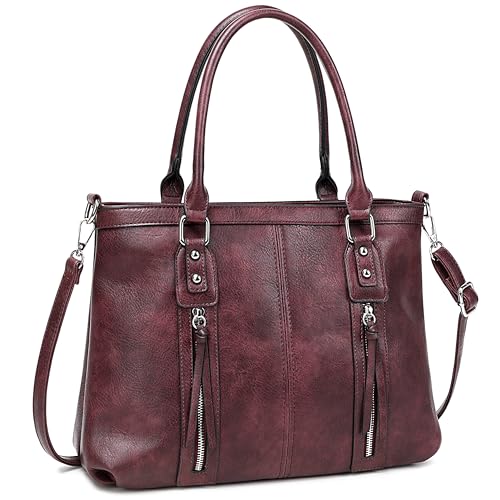 sqlp Henkeltaschen Damen Leder Groß Kapazität Shopper Tasche Damen Student Schultasche Arbeit Handtasche für Damen Schultertaschen Weich Umhängetasche von sqlp