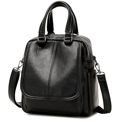 sqlp Kleiner Rucksack Damen Elegant Cityrucksack Umhängetasche Crossbody Bag Klein Handtasche Damen Tasche Womens Backpack von sqlp