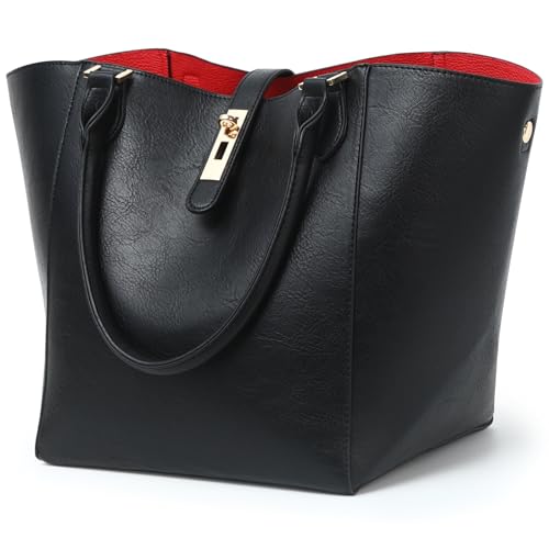 sqlp Shopper Tasche Damen Groß Leder Handtasche for Women Gross Henkeltaschen Big Bag Arbeit Handtaschen für Damen Schultertaschen von sqlp