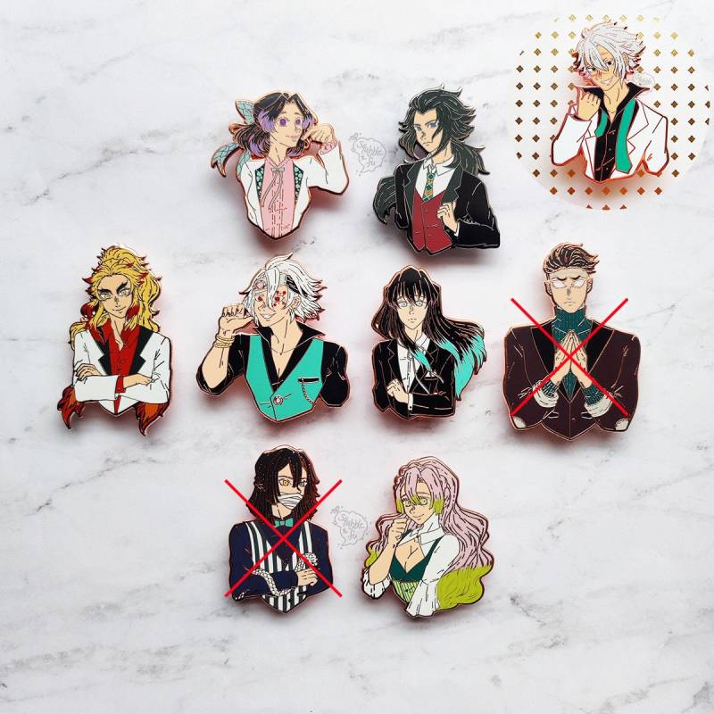 Final Restock Dapper Suit Slayers 2 Pillars | Anime Weeb Otaku Hard Enamel Pin/Taschenaccessoire von squibblefu
