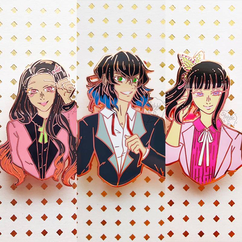 Final Restock Dapper Suit Slayers | Anime Weeb Otaku Hard Enamel Pin/Taschenaccessoire von squibblefu