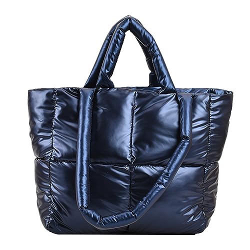 srdmuph Puffy Tote Bag Gepolsterte Puffy Tote Gitter Handtaschen für Frauen Große Puffer Tote Bag Schultertasche Puffer Luxus Taschen, Blau srdmuph Puffy Tote Bag Gepolsterte Puffy Tote Gitter Handtaschen für Frauen Große Puffer Tote Bag Schultertasche Puffer Luxus Taschen, Blau von srdmuph