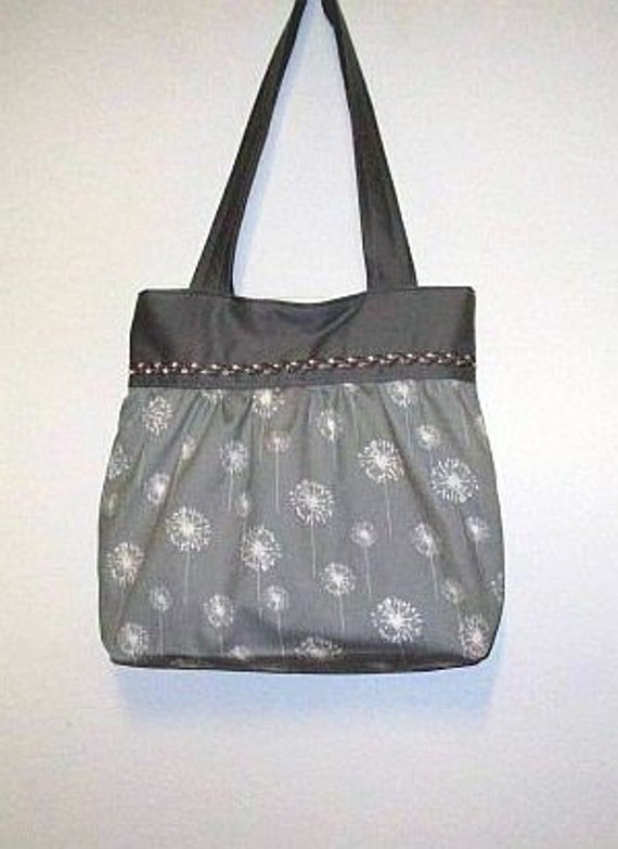 Pusteblume Grau Mit Weiß.. Handtasche - Shopper von srejach1