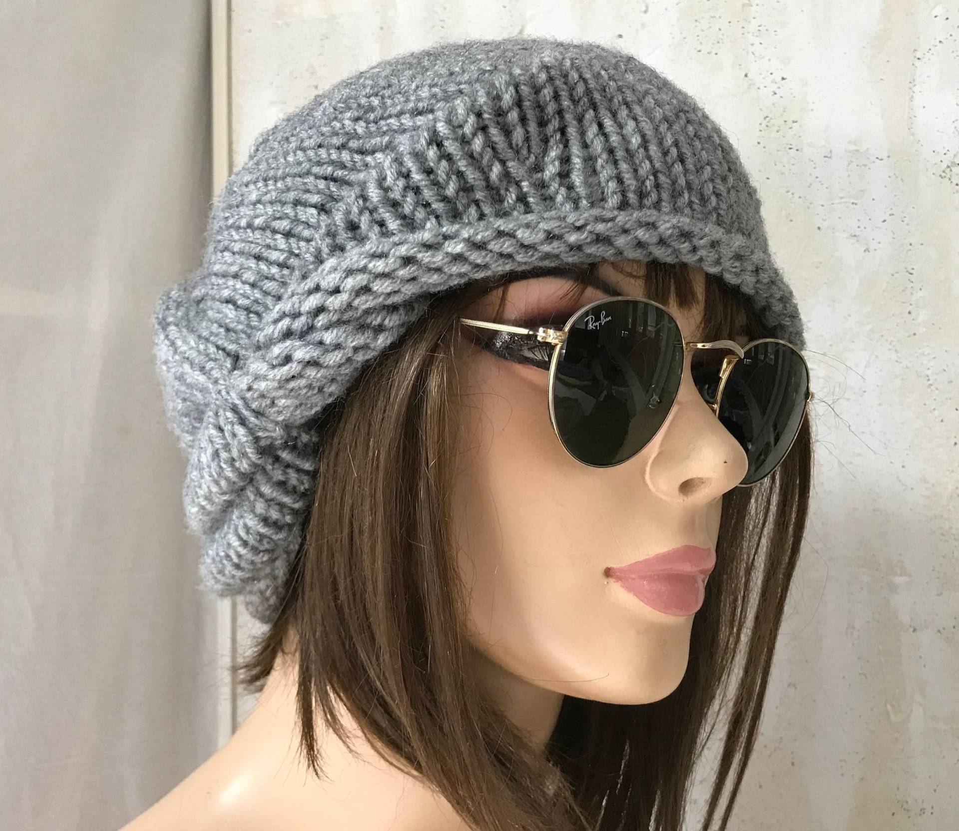 Frauen Wintermütze Chemo Mützen Krebs Mütze Beanie Turbane Head Covers Damen Soft Grey von srithehat