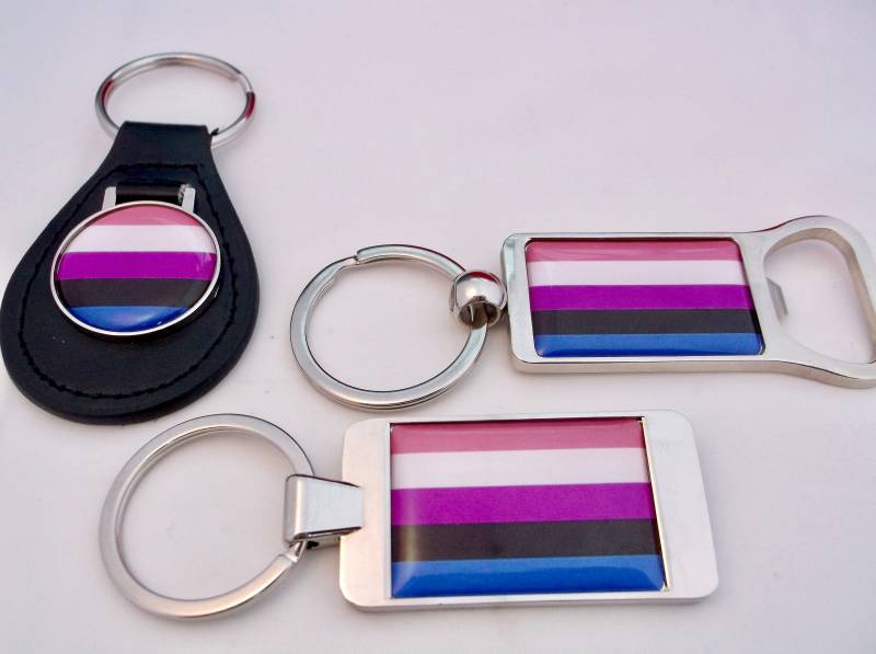 Gender Fluid Pride Flagge Lgbt Bewegung Gay Lgbtq Regenbogen Schlüsselanhänger Flaschenöffner von srmerchandise