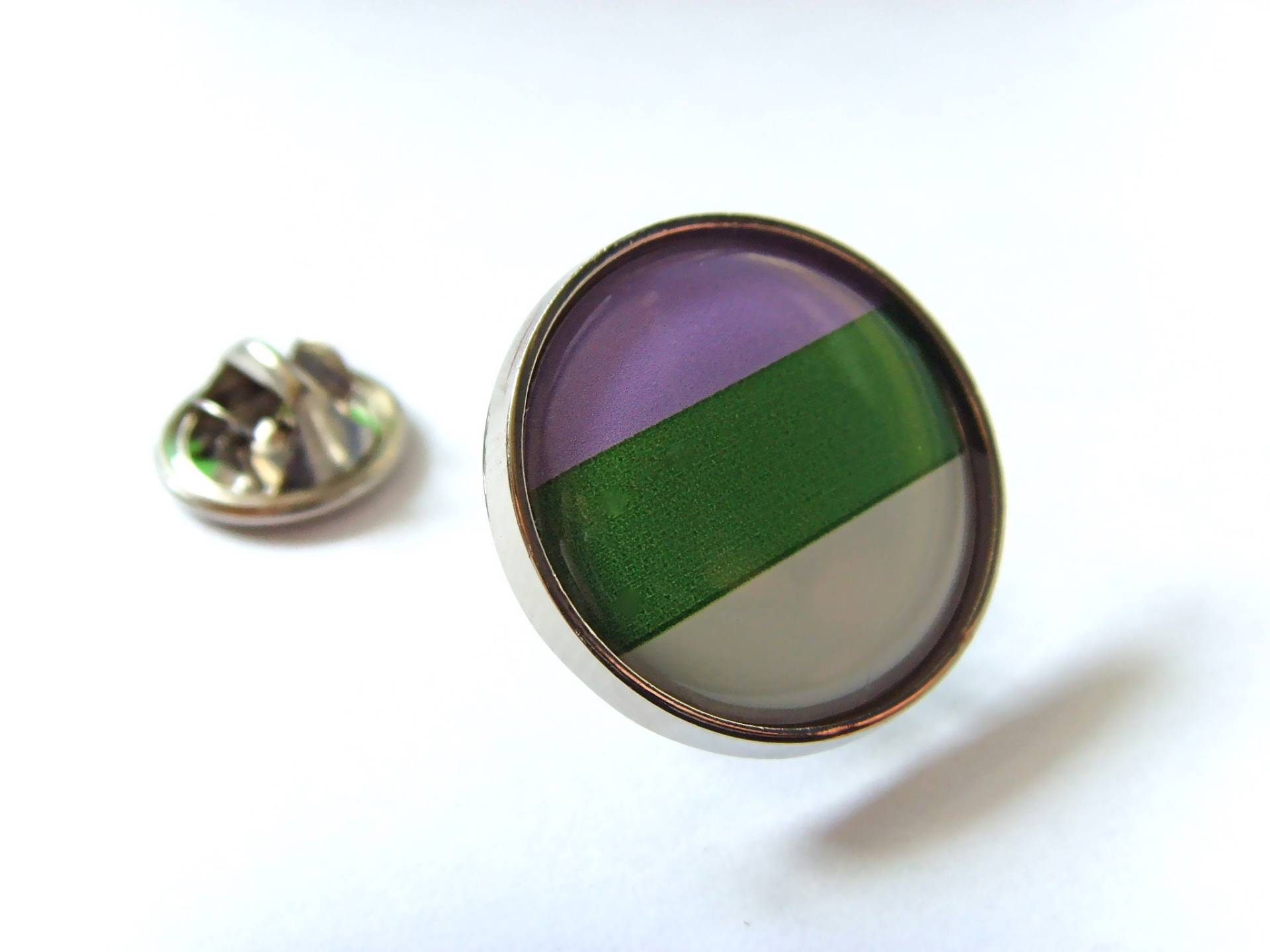 Genderqueer Flagge Lgbt Bewegung Gay Pride Anstecknadel Abzeichen Krawatte Schiebe Manschettenknöpfe Schlüsselanhänger Kette Tack von srmerchandise