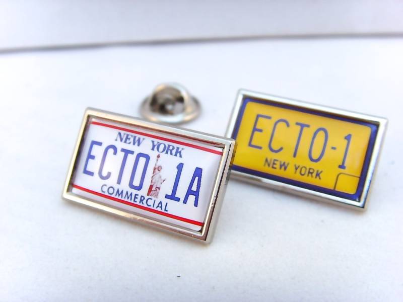 Ghostbusters Ecto-1 Ecto 1A Lizenz Nummernschild Anstecknadel Badge von srmerchandise