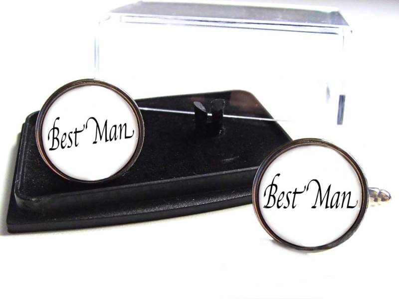 Hochzeit Manschettenknöpfe Besten Mann, Bräutigam, Vater Der Braut, Usher, Personalisiert Bruder Braut-Manschettenknöpfe, Individuelles Design von srmerchandise