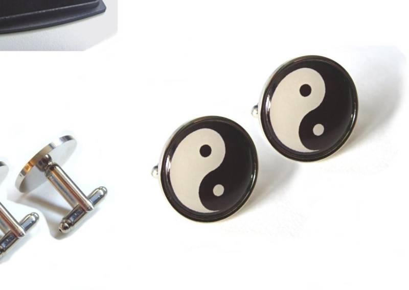 Yin Yang Taoismus Taijitu Symbol Manschettenknöpfe von srmerchandise