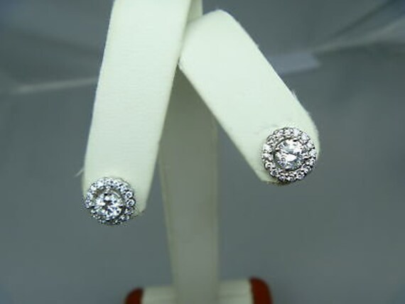 1, 05 Karat Diamant Stud Ohrring 14 K White Gold von ssbeauty