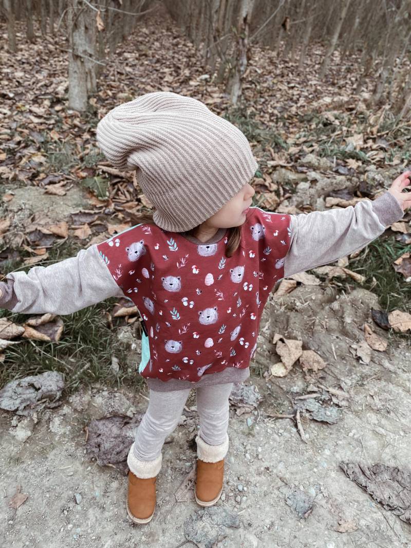 Bär Oversized Sweater - Color-Blocking Sommersweat Junge Mädchen Unisex Baby Kinderkleidung Bären von sschleifenliebee