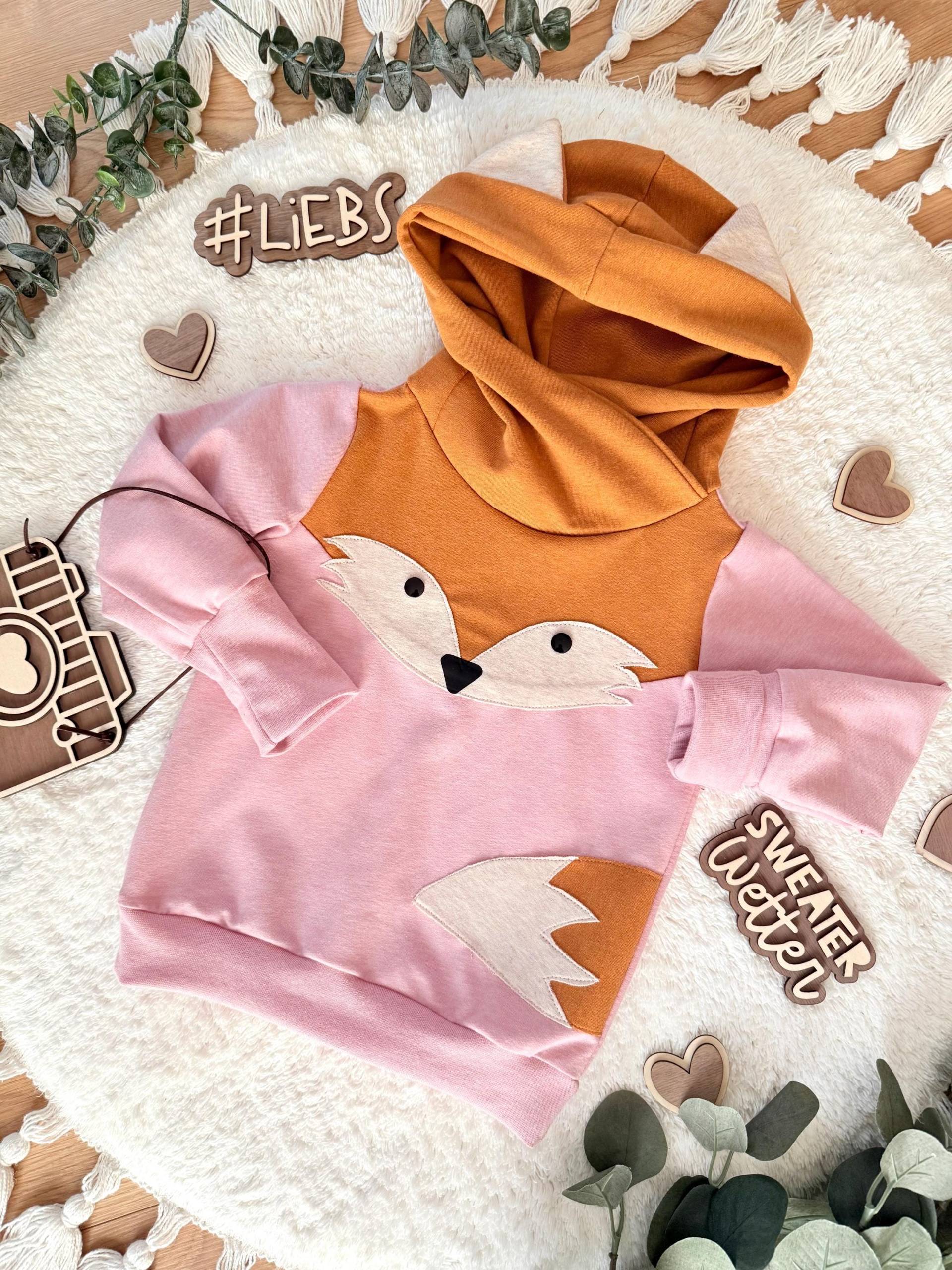 Classic Hoodie Fuchs Mit Wickelkragenkapuze | Kind Kinderkleidung Mitwachsend von sschleifenliebee