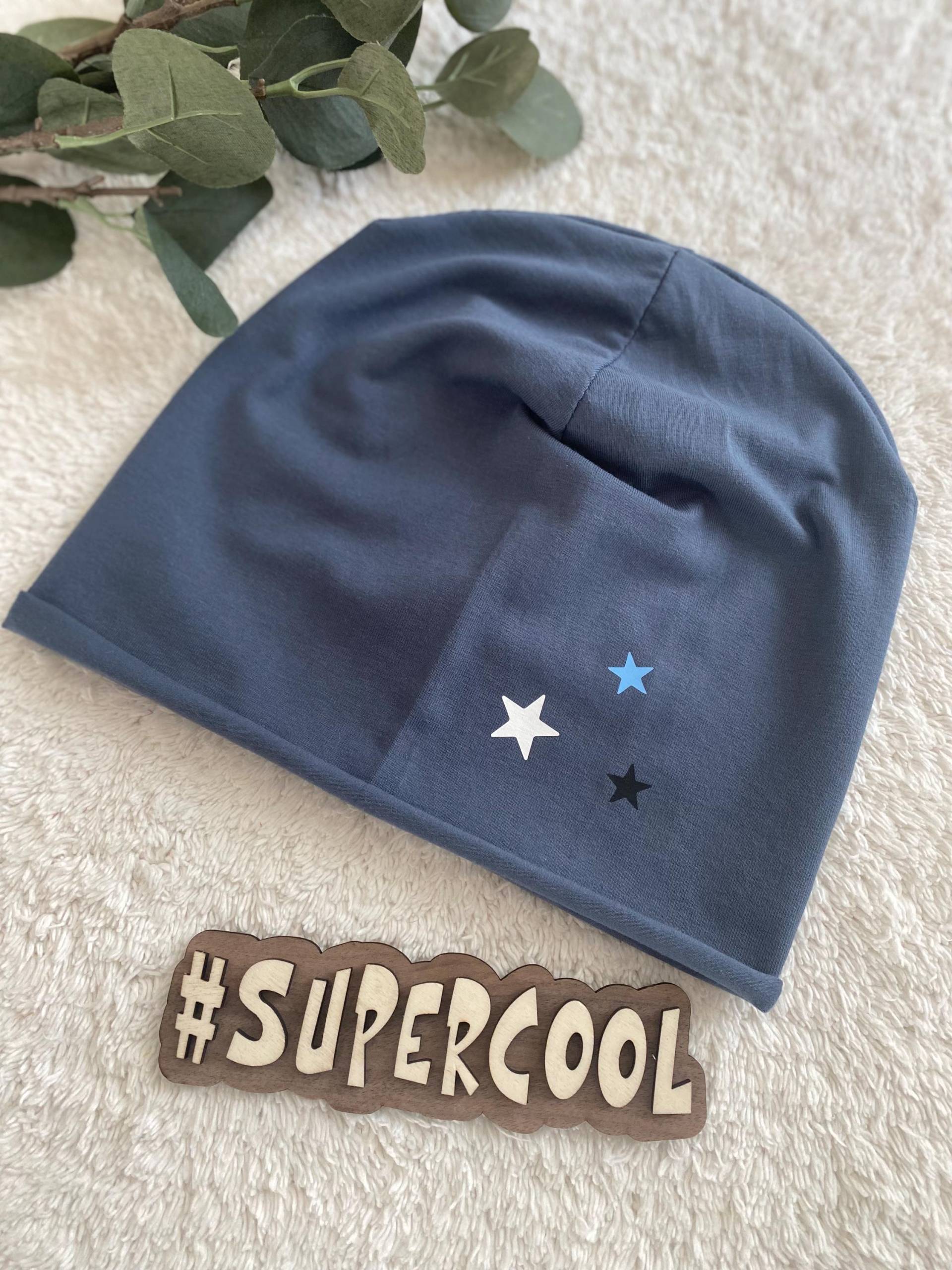 Dein Design | Dünne Sommer Beanie Sterne Baumwolljersey Mädchen Kinderkleidung von sschleifenliebee