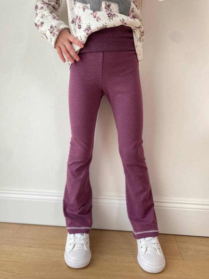 Dein Design | Schlaghose Flared Leg Baumwolljersey Skinny Hose Mädchen - Baby Kinderkleidung von sschleifenliebee
