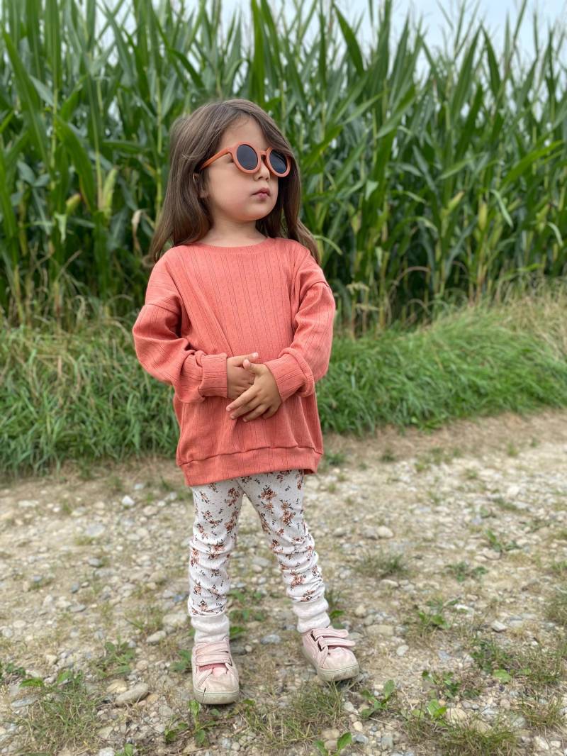 Leichter Oversized Sweater - Lochstrick Baumwolle Baumwollstrick Mädchen Baby Kinderkleidung von sschleifenliebee
