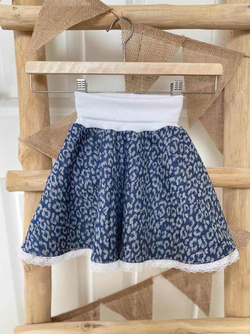 Leo Hosenrock Aus Leichtem Jeansstoff | Jeansrock Rock Mädchen Kinderkleidung von sschleifenliebee