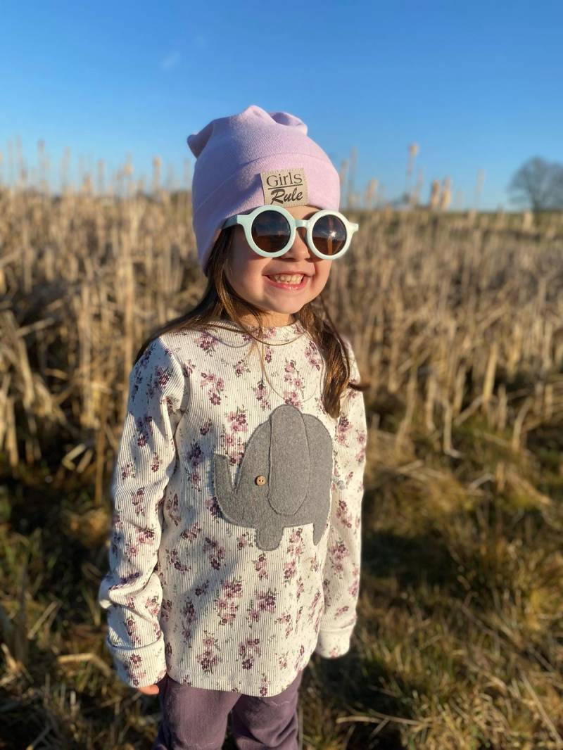 Longsleeve - Ab Größe 98 Elefant Langarmshirt Baumwolljersey Rippjersey Mädchen Kind Baby Kinderkleidung von sschleifenliebee