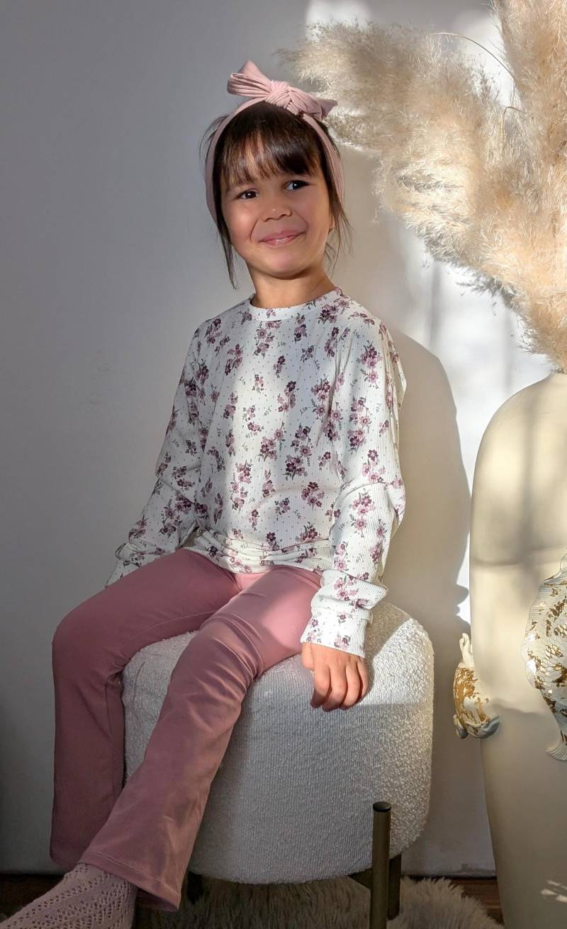 Longsleeve - Blumen Langarmshirt Rippjersey Baumwolljersey Shirt Mädchen Kind Baby Kinderkleidung von sschleifenliebee