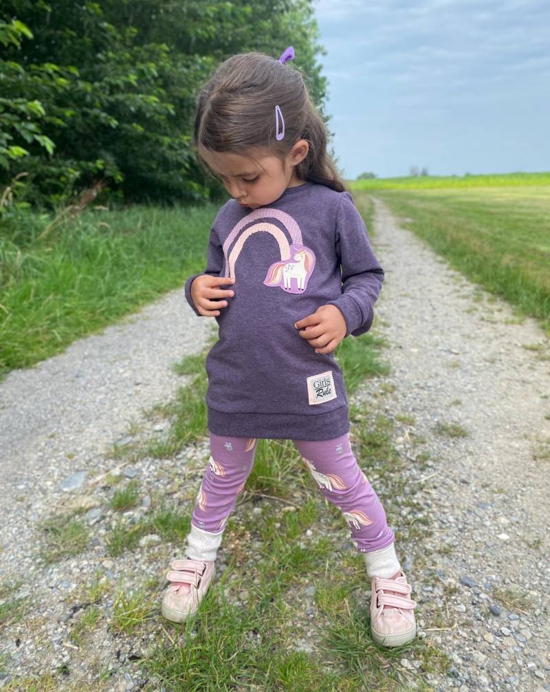 Longsleeve - Regenbogen Einhorn Langarmshirt Baumwolljersey Shirt Mädchen Kind Baby Kinderkleidung von sschleifenliebee