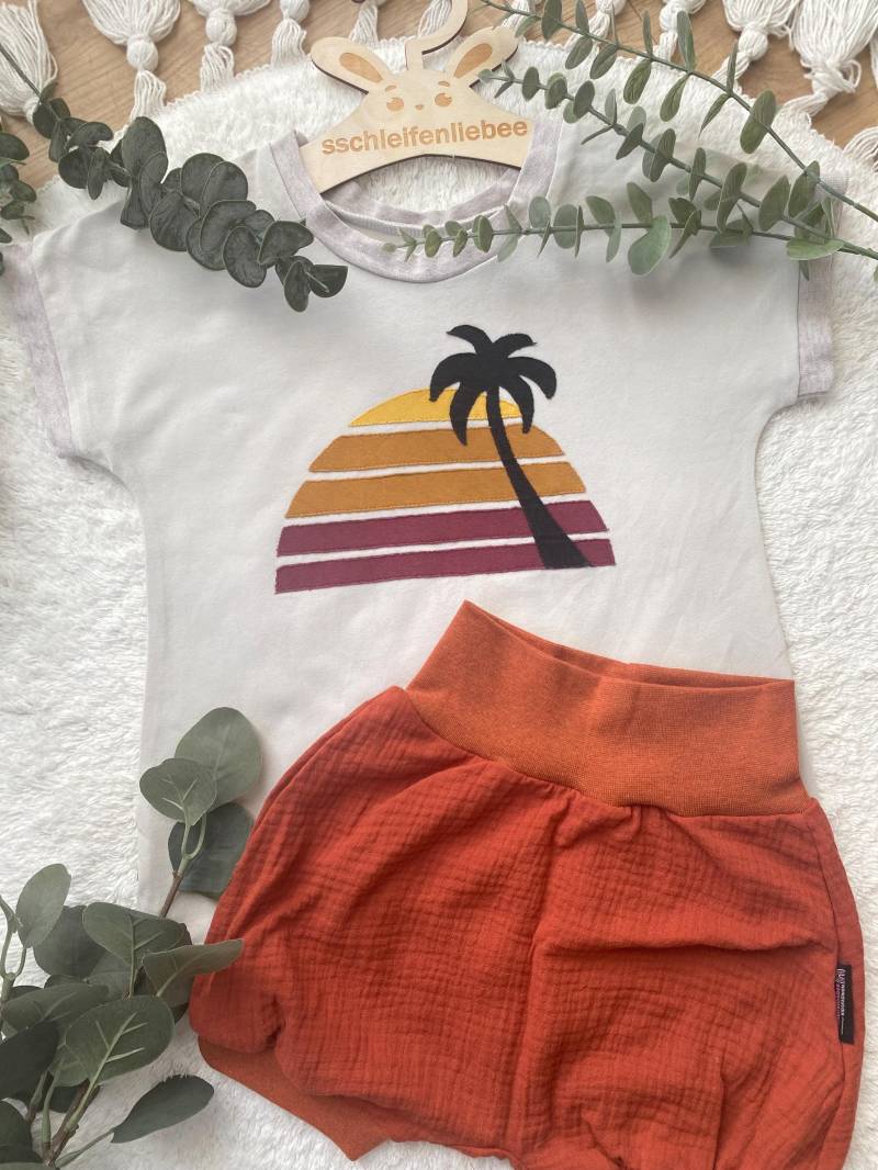 Oversized Shirt | Beach Palmen Junge Mädchen Kinderkleidung von sschleifenliebee