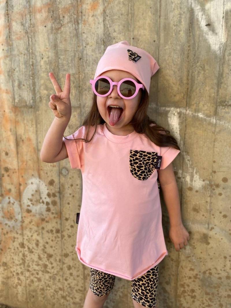 Oversized Shirt | Leo Rosa Kind Baby Mädchen |Kinderkleidung von sschleifenliebee