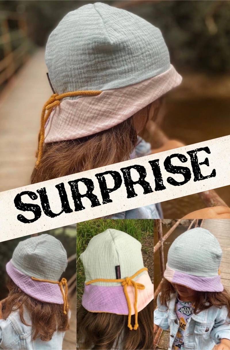 Recycling | Nachhaltig Musselin Sonnenhut Überraschung Mädchen Junge Baby von sschleifenliebee