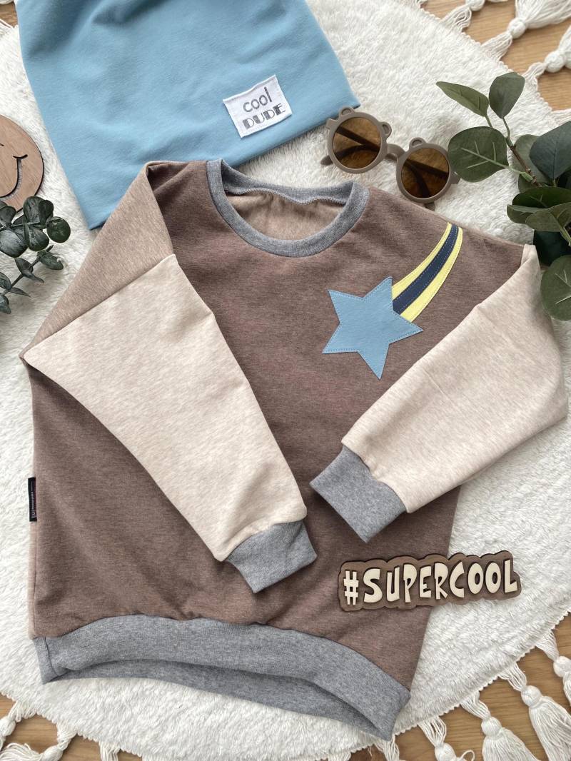 Retro Oversized Sweater | Color-Blocking |Sommersweat Wintersweat Junge Baby Kinderkleidung von sschleifenliebee