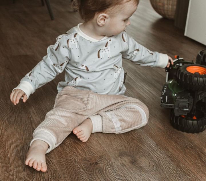 Slim Fit Jogger - Schon Ab Größe 56 Bis 152 Pumphose Einhorn Spitze Mädchen Altrosa Basic Baby Kinderkleidung von sschleifenliebee