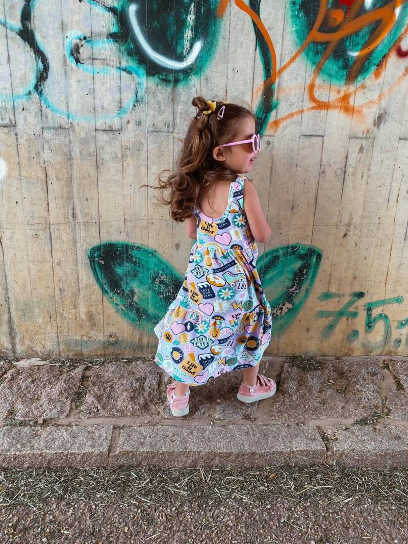 Sommerkleid - Baumwolljersey Bunt Kleid Maxikleid Midikleid Mädchen Kind Kinderkleidung von sschleifenliebee