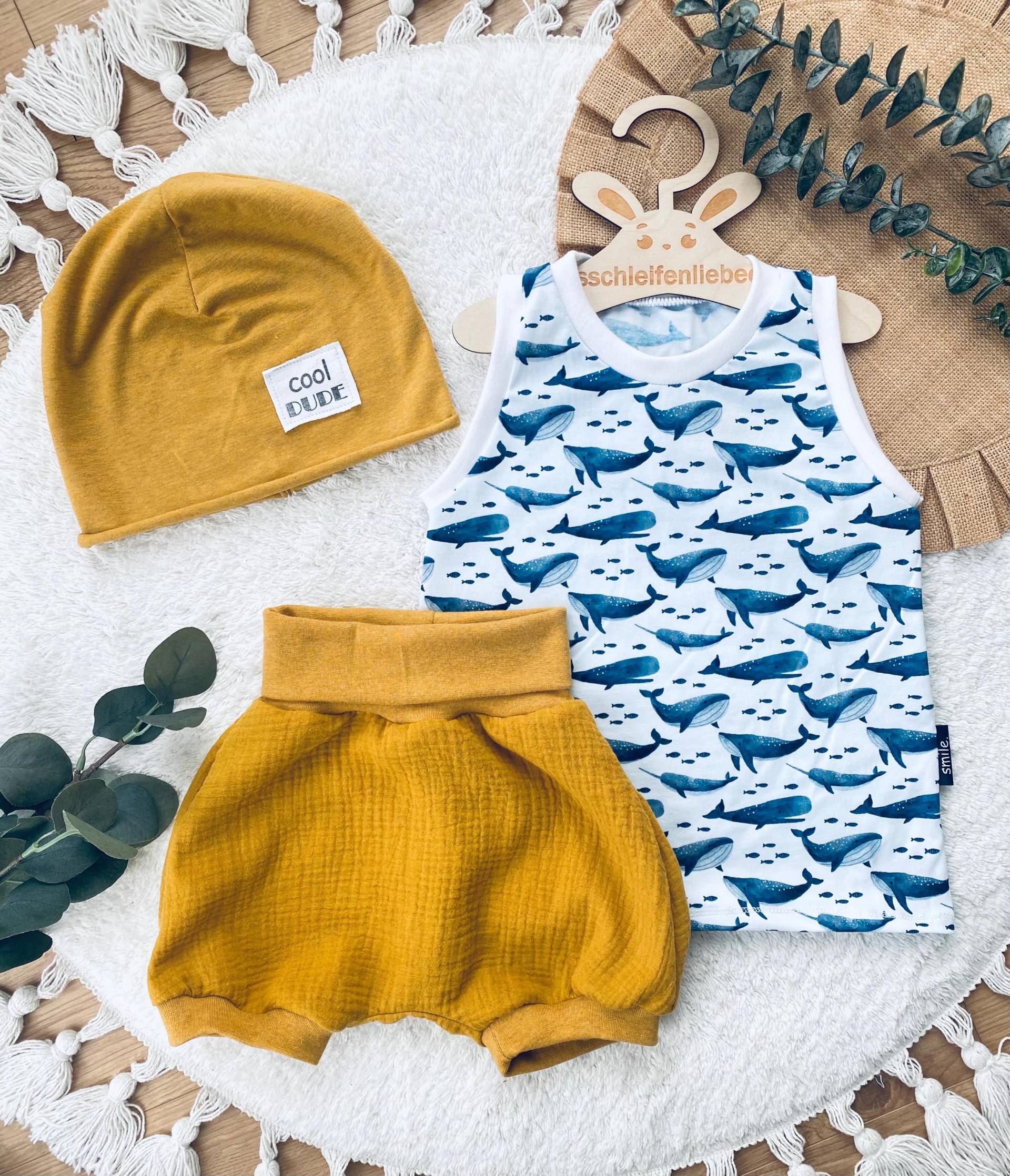 Tank Top | Muskelshirt Baumwolljersey Wal Junge Kinderkleidung von sschleifenliebee