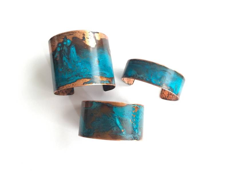 Die Original Patina Armspange ~ Blue 1, 25"Kupfer Die Original Patina Armspange ~ Blue 1, 25"Kupfer von ssdjewelry