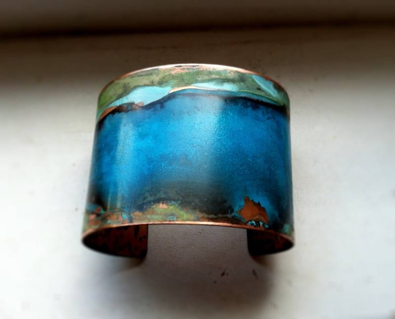 Die Original Patina Armspange - Mixed Grünspan 2 "Kupfer Die Original Patina Armspange - Mixed Grünspan 2 "Kupfer von ssdjewelry