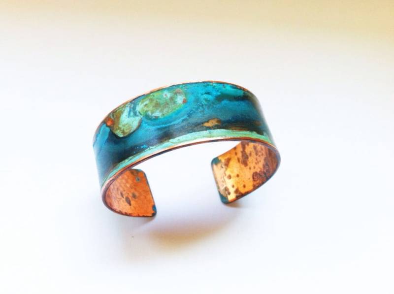 "Die Original Patina Armspange "Mixed Grünspan" Kupfer Armspange." "Die Original Patina Armspange "Mixed Grünspan" Kupfer Armspange." von ssdjewelry