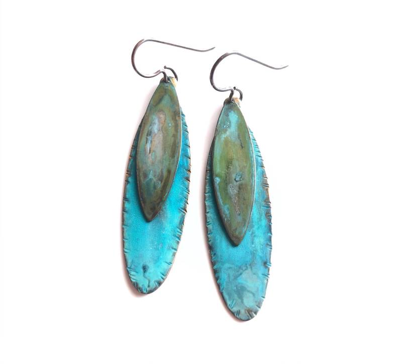 Geschichtet Oval Ohrringe Geschichtet Oval Ohrringe von ssdjewelry