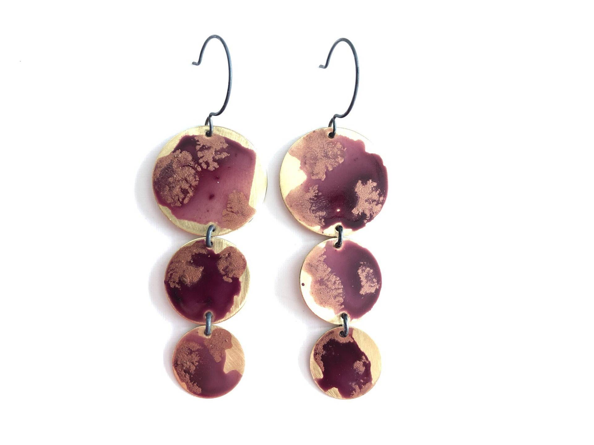 Palisander 3 Kreis Ohrringe Palisander 3 Kreis Ohrringe von ssdjewelry