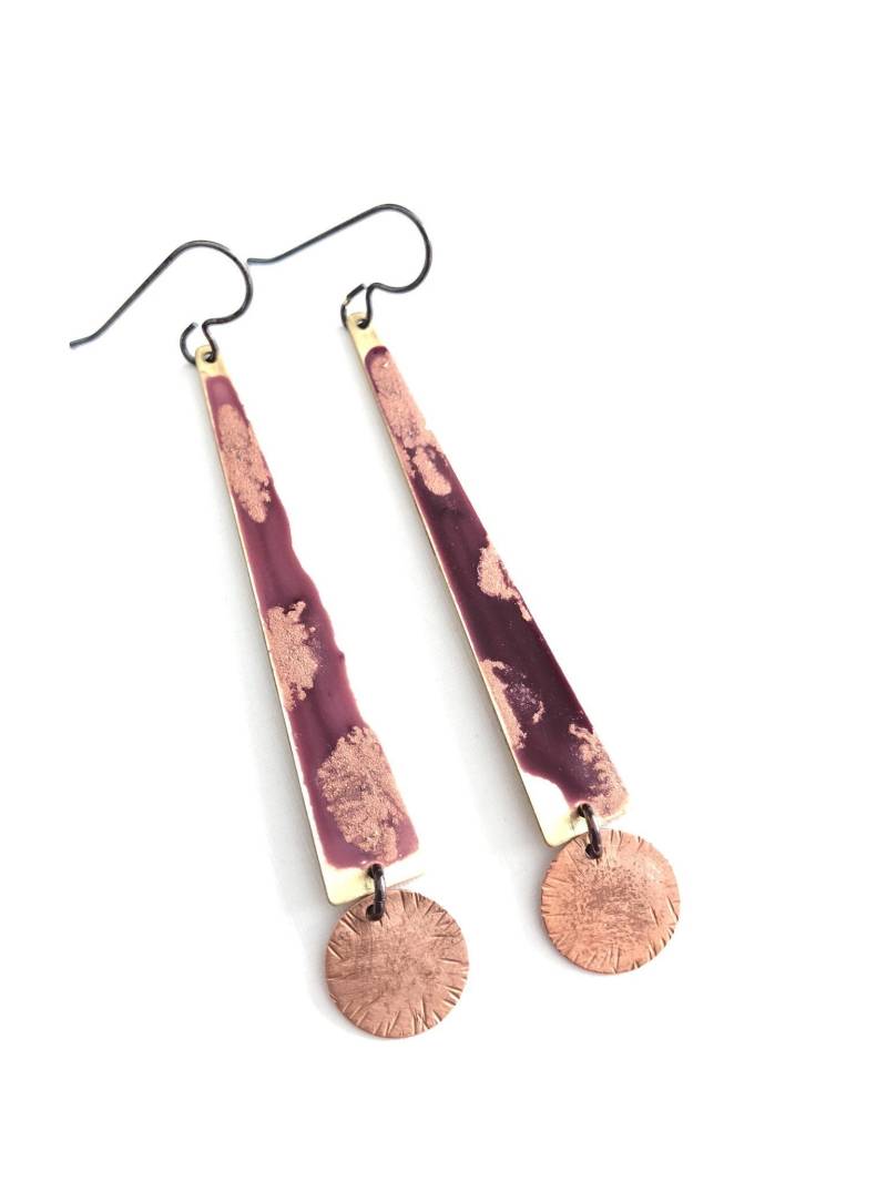 Rosenholz & Kupfer Kreis Ohrringe Rosenholz & Kupfer Kreis Ohrringe von ssdjewelry