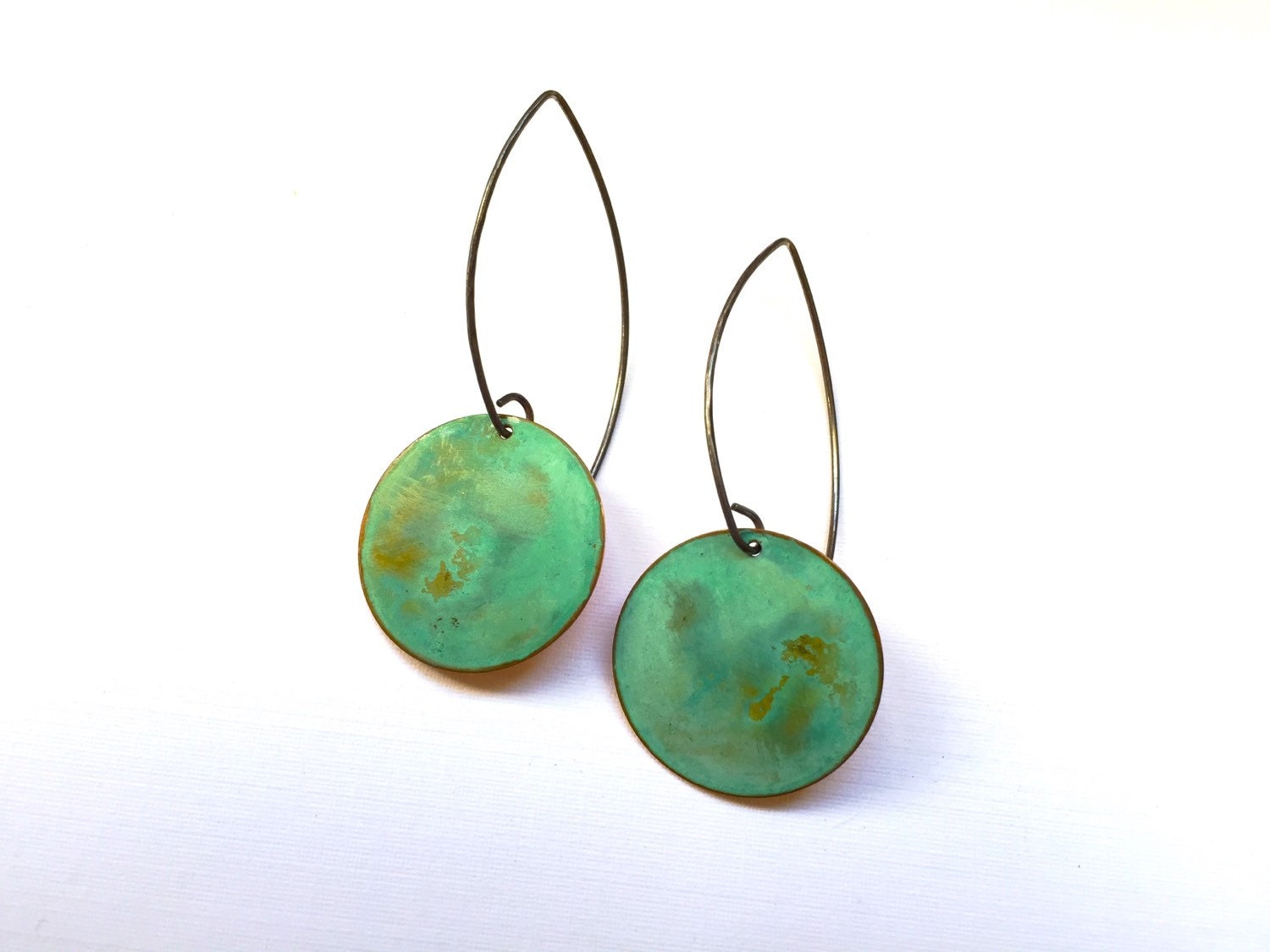 Verdigris Patina Kreis Ohrringe Verdigris Patina Kreis Ohrringe von ssdjewelry