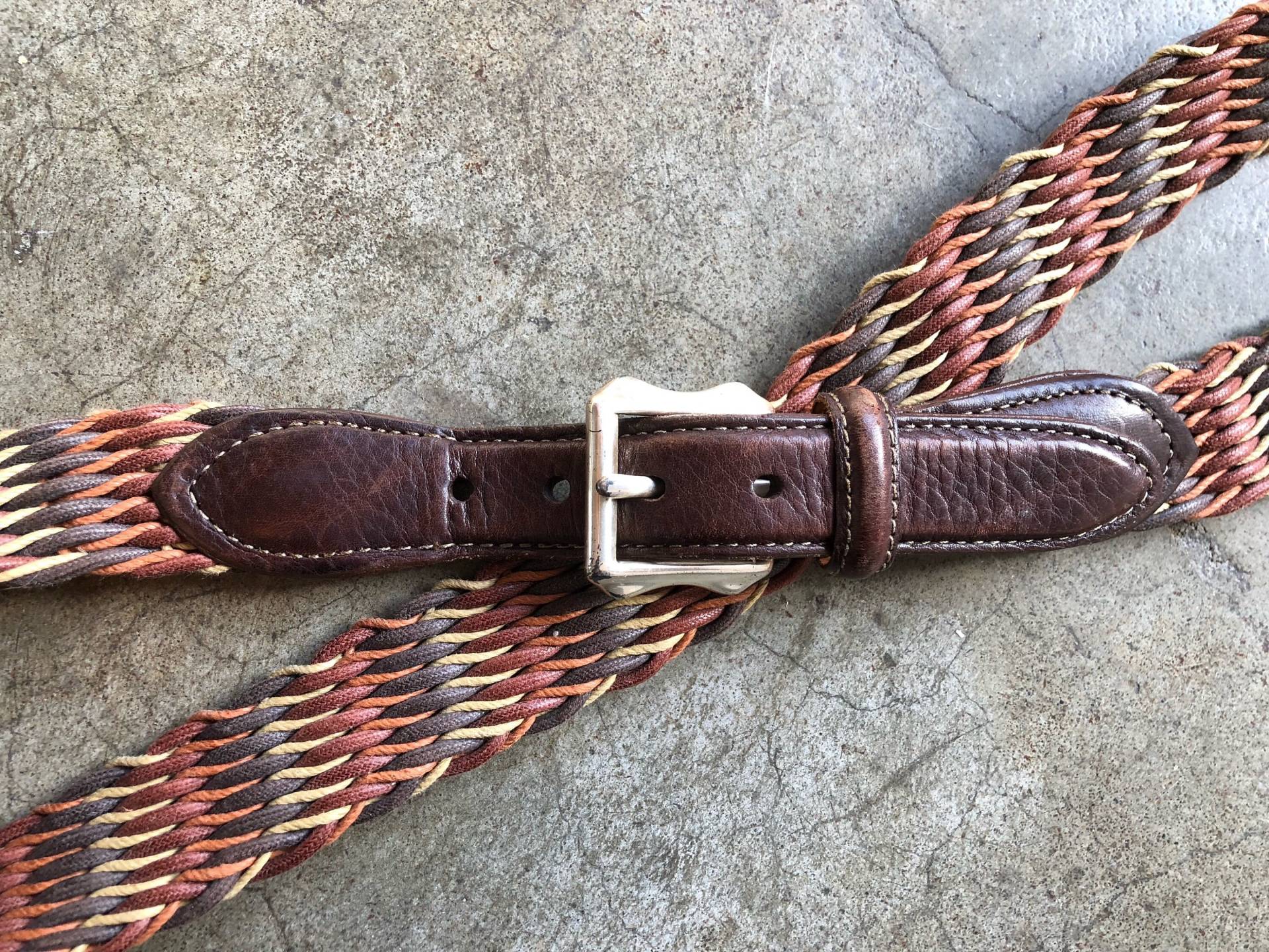 Vtg Leder Südwestlichen Schnur Seil Gewebt Geflochten Westlichen Mode Gürtel Größe L Xl 37 38 39 40 1990Er Jahre 90Er Boho Unisex Vintage Braun von sssggg