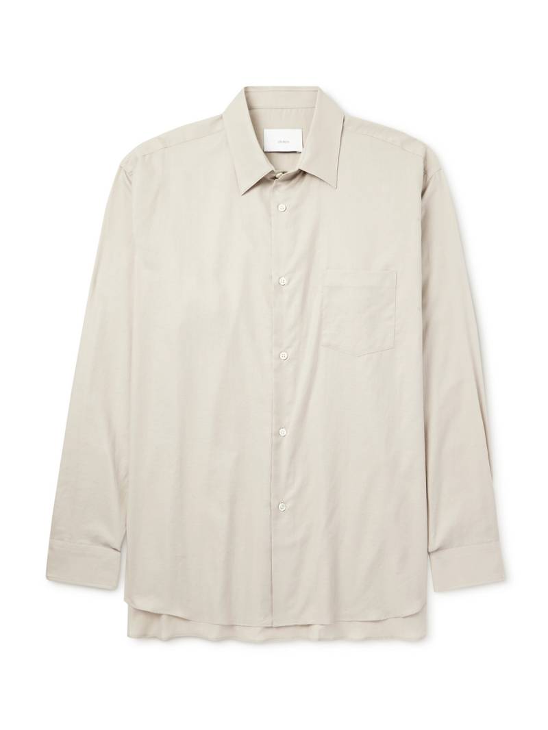 ssstein - Oversized Cotton and Silk-Blend Twill Shirt - Men - Gray - L von ssstein