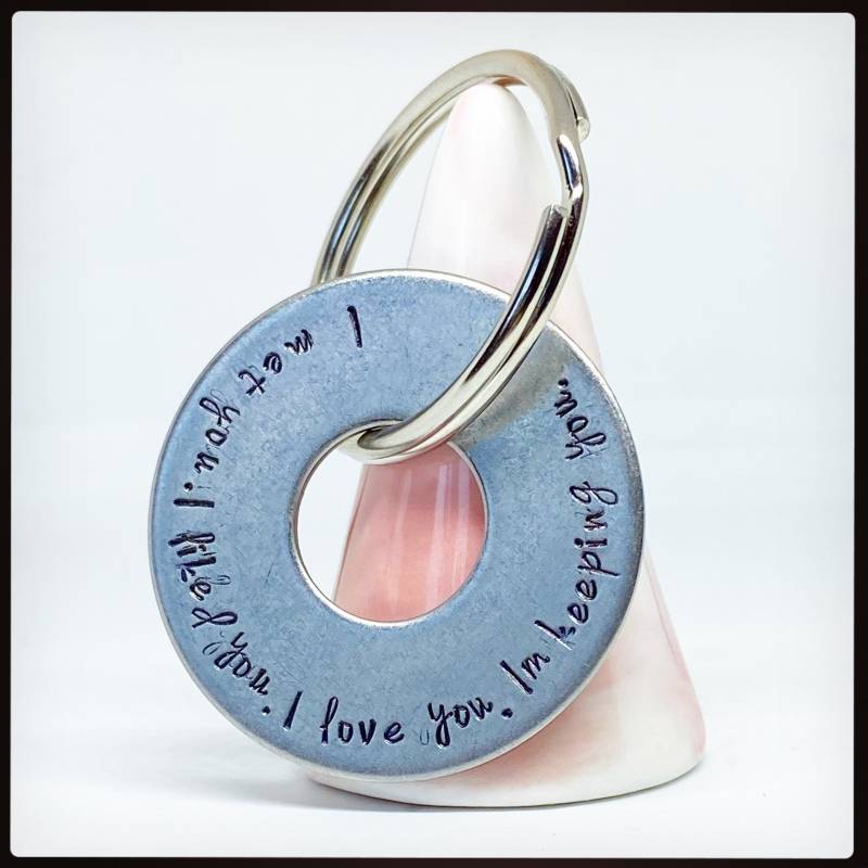 Ich Liebe Dich Mehr. Das Ende. Gewinne. Handgestempeltes Traditionelles Hochzeitstagsgeschenk Geschenk Für Sie, Ihn. 11. 11 Jahre Stahl Spinner von stampedbycheryl