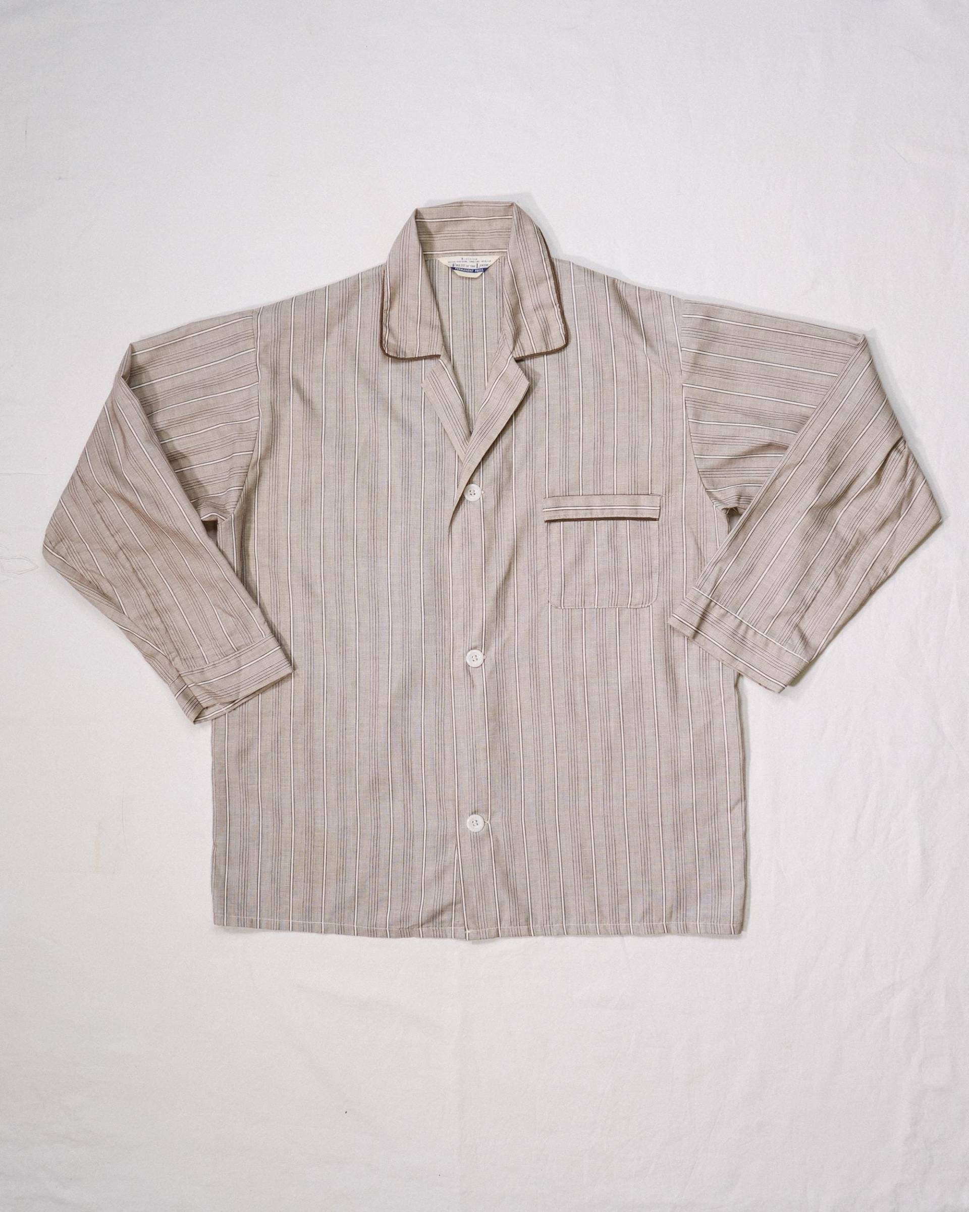 Vintage 1960S Pyjama Hemd Braun Gestreift ~ Hinten Fensterbild Pj Top Kostüm Vintage 1960S Pyjama Hemd Braun Gestreift ~ Hinten Fensterbild Pj Top Kostüm von standingovationvtg