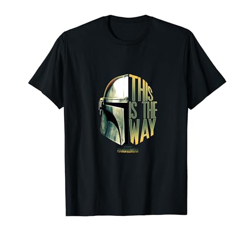 Star Wars: The Mandalorian This Is The Way Helmet Logo Stack T-Shirt von Star Wars