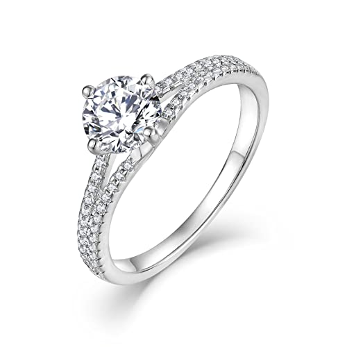 Starchenie 1CT Verlobungsring 925 Sterling Silber Ehering zum Jahrestag für Damen von starchenie