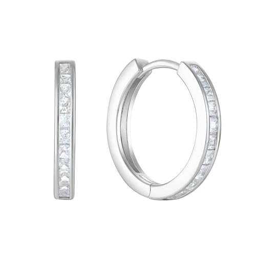 Starchenie Creolen Ohrringe 925 Silber mit Weiß Zirkonia für Damen Huggie Ohrhänger Hypoallergen Schmuck Geschenk Starchenie Creolen Ohrringe 925 Silber mit Weiß Zirkonia für Damen Huggie Ohrhänger Hypoallergen Schmuck Geschenk von starchenie