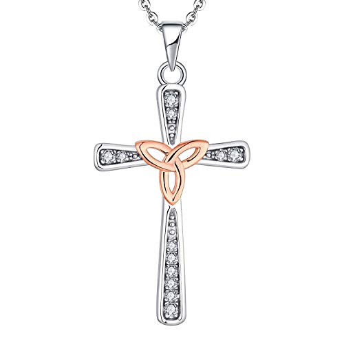 Starnny Damen Kette Silber 925 Jesus Kreuz Kruzifix Anhänger Halskette Schmuck für Frauen von starchenie