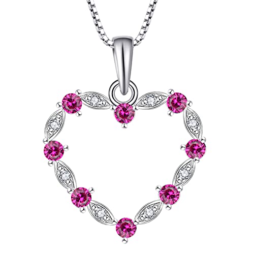 Starnny Damen Kette Silber 925 Herz Halskette Anhänger mit 3A Zirkonia Schmuck für Frauen von starchenie