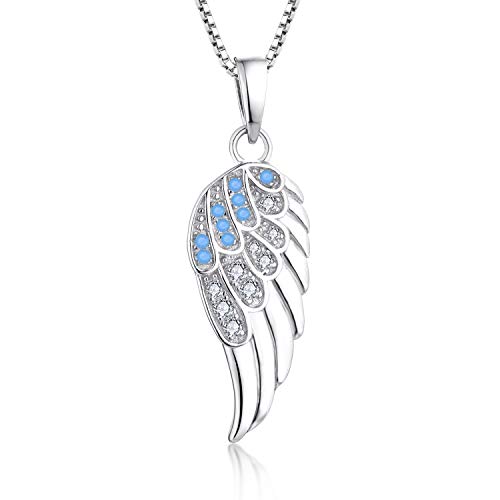 starchenie Flügel Anhänger Kette 925 Sterling Silber Engelsflügel Halskette Geschenk für Damen von starchenie