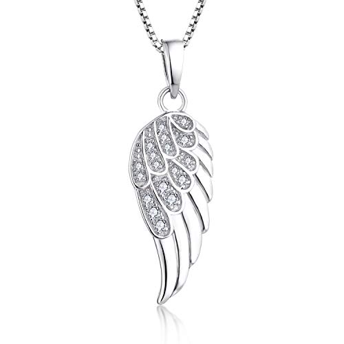 Starchenie Flügel Anhänger Kette 925 Sterling Silber Engelsflügel Halskette Geschenk für Damen von starchenie