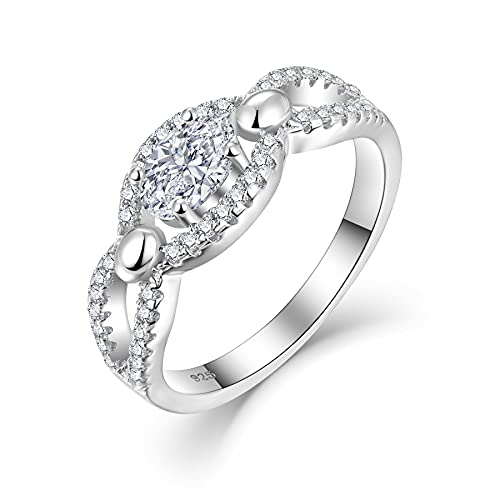 Starchenie Hochzeitsring Verlobungsring, 925 Sterling Silber Ring für Damen von starchenie